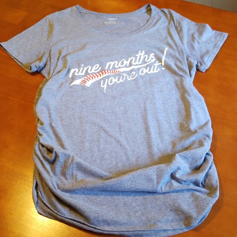 Motherhood Basesball Maternity T-shirt 1XL